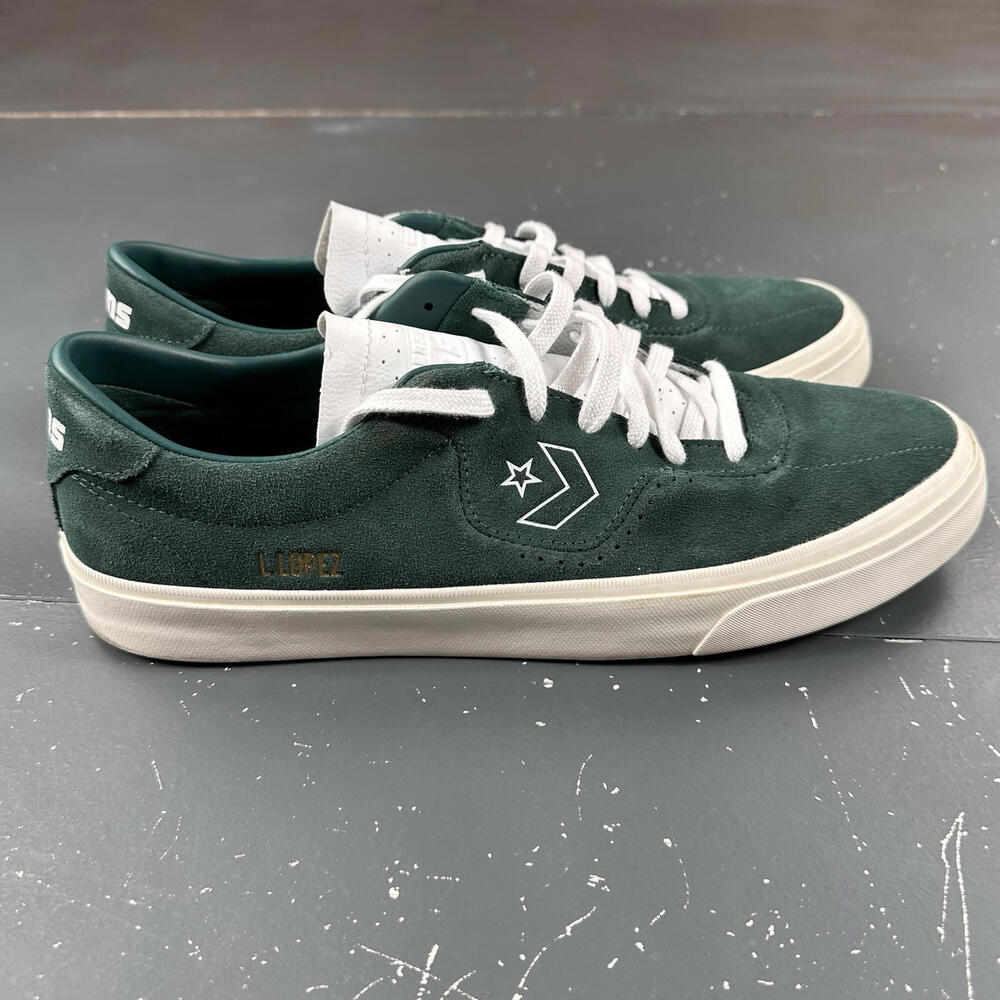 Converse Louie Lopez Pro Low Green Suede Dragon Scale Mens 11.5 EUC - Picture 5 of 10